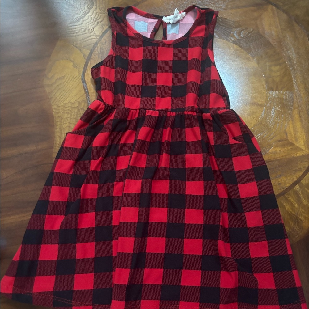 Soho Red and Black Sleeveless Sundress Casual